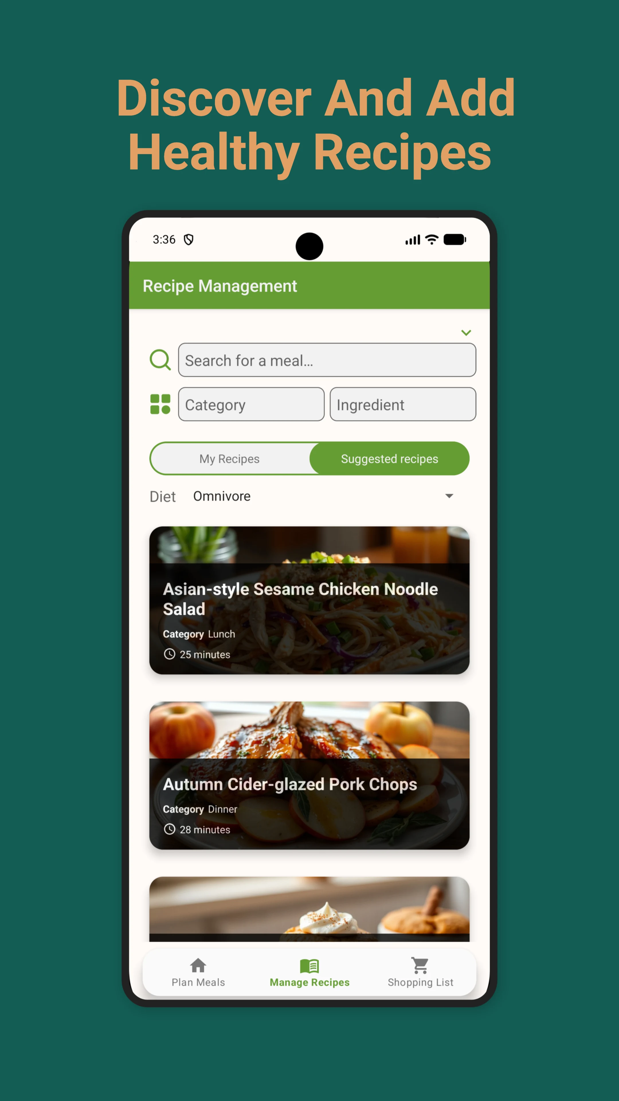 Meal Planner & Grocery List screenshot