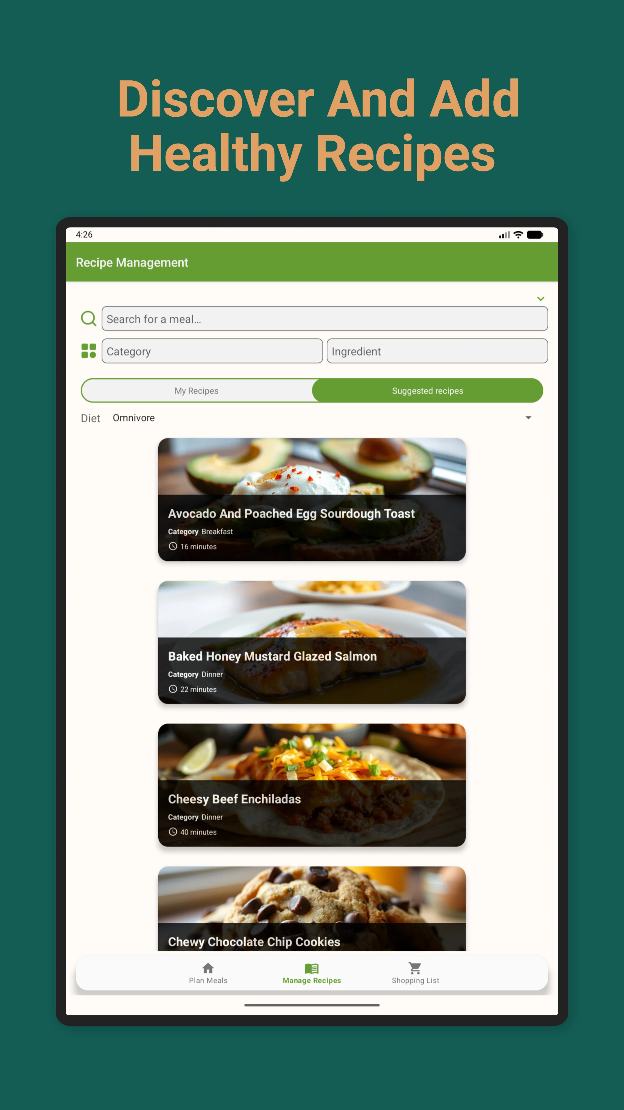 Meal Planner & Grocery List screenshot