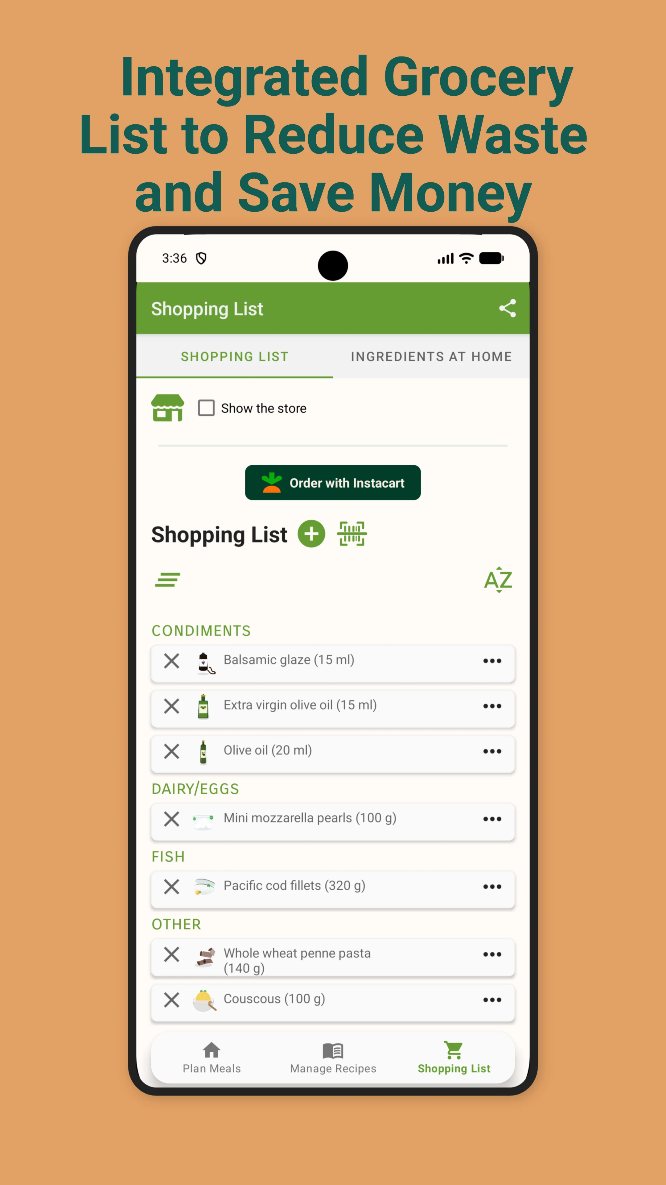 Meal Planner & Grocery List screenshot