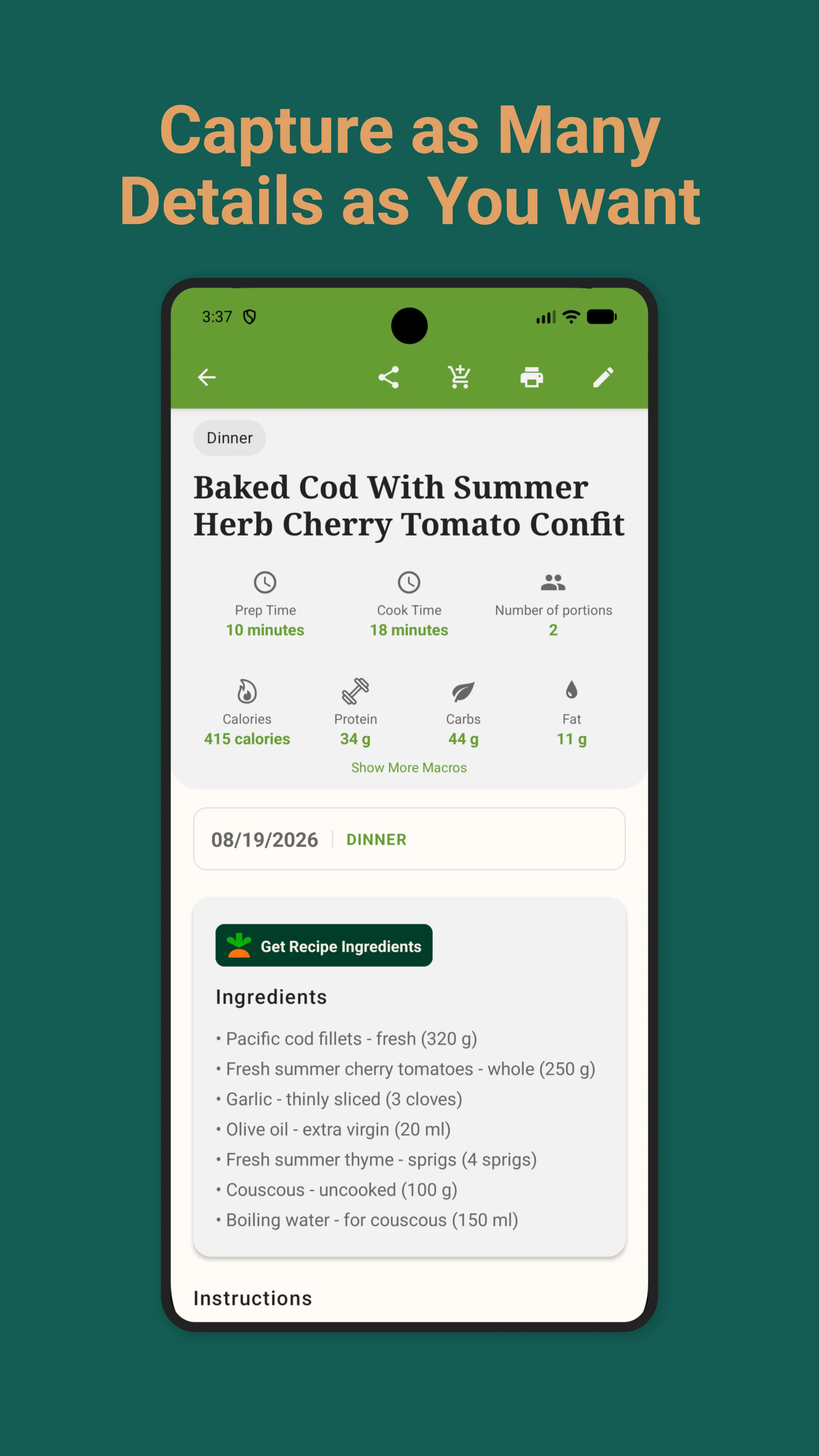 Meal Planner & Grocery List screenshot